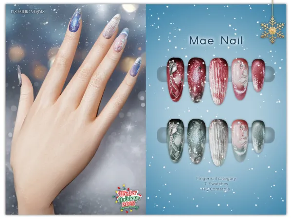 Alpha LMCS Mae Nail by Lisaminicatsims - The Sims 4 Custom Content