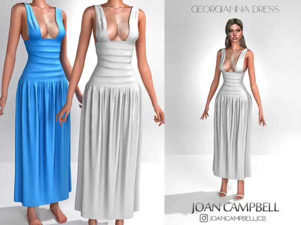 Sims 4 GEORGIANNA DRESS by Joan_Campbell_Beauty_