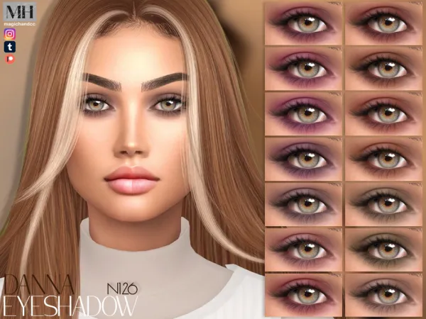 Alpha Danna Eyeshadow N126 by MagicHand - The Sims 4 Custom Content