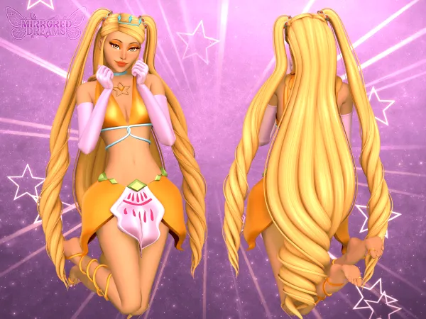 Mix Stella Hair Enchantix Hair Accessory Fada do Sol e da Lua - The Sims 4 Custom Content