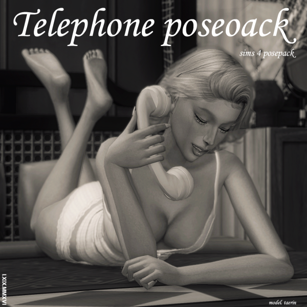 Mix 41841571462671Telephone posepack by simsfinds - The Sims 4 Custom Content