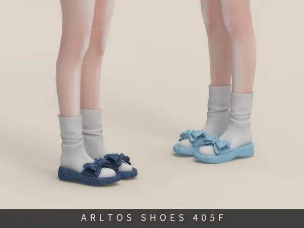 Maxis Match Tweed Slippers Female by Arltos - The Sims 4 Custom Content