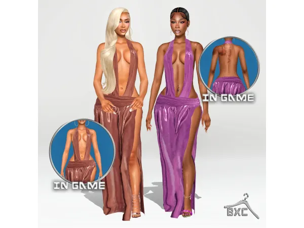 Alpha MYSTICAL GOWN by Baddiexsimmer - The Sims 4 Custom Content