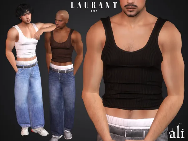 Alpha LAURANT top by ali1 - The Sims 4 Custom Content