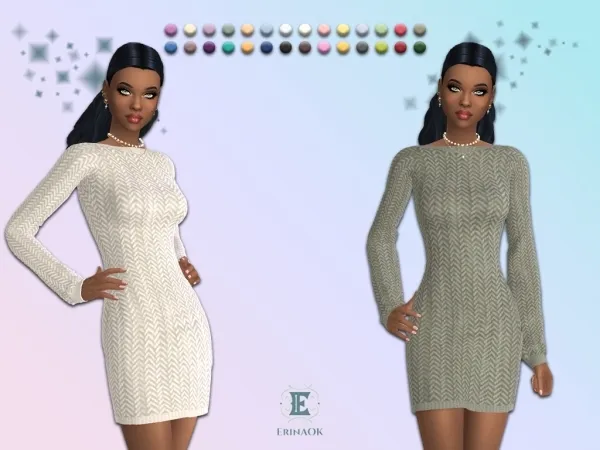 Sims 4 ErinAOK Womens Dress 122925