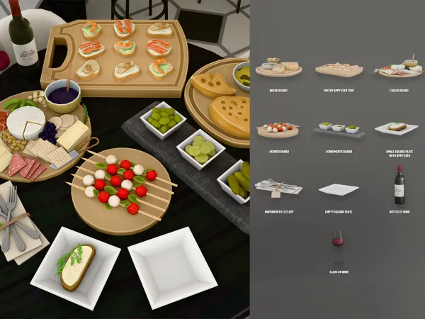 Alpha Little Bit Of Charcuterie - The Sims 4 Custom Content
