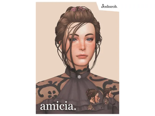 Sims 4 Amicia Hair by jo_se_oh