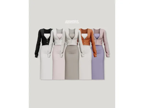 Alpha [cocomint] Ribbed Knit Set - The Sims 4 Custom Content