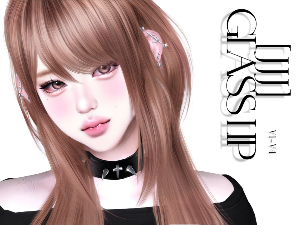 Alpha [JJJ] glass lip by simsfinds - The Sims 4 Custom Content