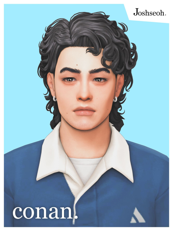 Maxis Match Conan Hair by simsfinds - The Sims 4 Custom Content