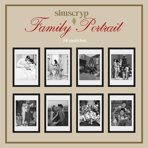 Mix simscryp Family Portrait by simsfinds - The Sims 4 Custom Content