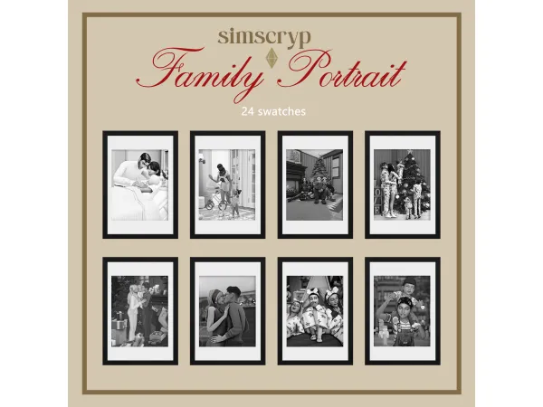 Mix simscryp Family Portrait - The Sims 4 Custom Content