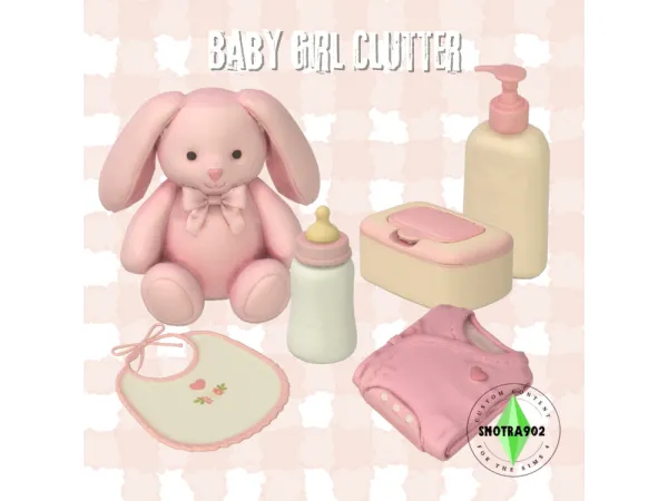 Maxis Match Baby Girl Clutter by Snotra902 - The Sims 4 Custom Content