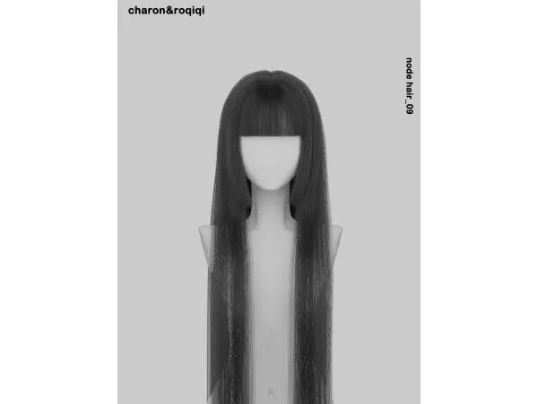 Mix [charonroqiqi]node hair_09 - The Sims 4 Custom Content