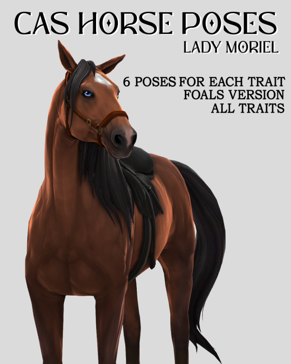 Mix CAS horse poses by simsfinds - The Sims 4 Custom Content