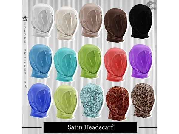 Alpha Satin Headscarf cool_content_star - The Sims 4 Custom Content