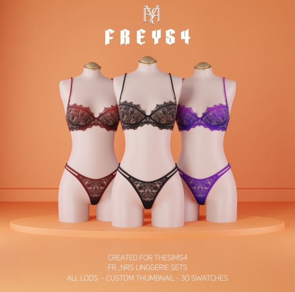 Alpha FR_Nrs Linggerie Sets by freys4 - The Sims 4 Custom Content