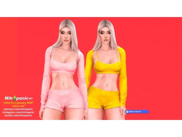 Alpha Nitropanic_Uluru Set - The Sims 4 Custom Content
