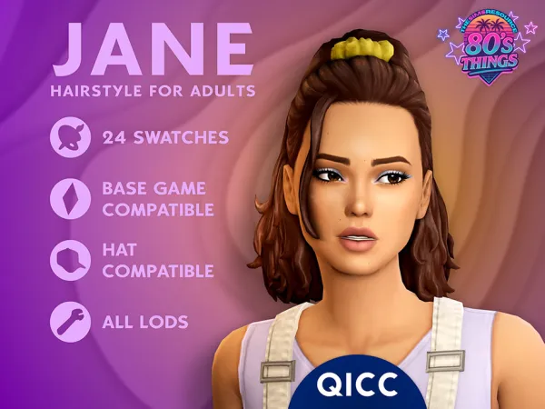 Sims 4 Jane Hair