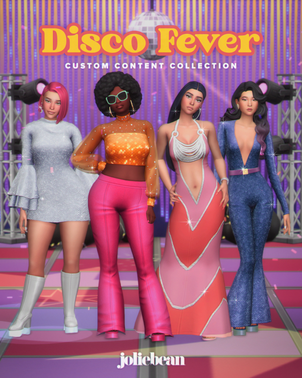 Maxis Match Disco Fever Set by simsfinds - The Sims 4 Custom Content