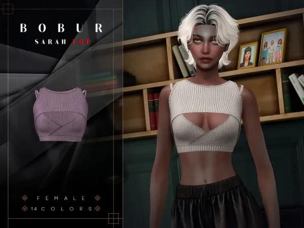 Alpha Sarah Top - The Sims 4 Custom Content