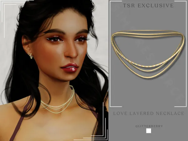 Sims 4 Love Layered Necklace by Glitterberryfly
