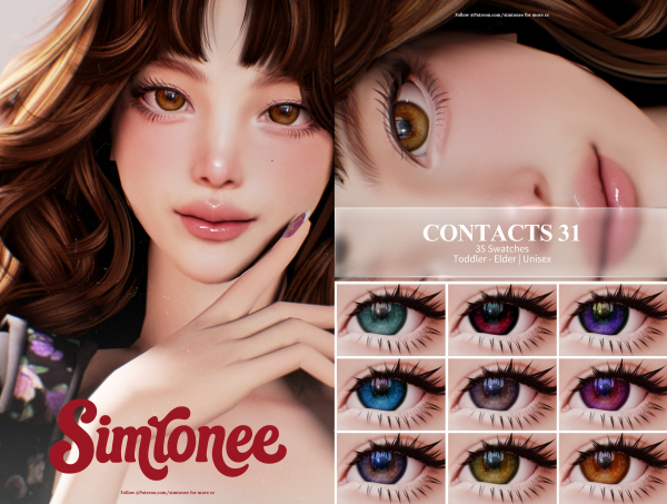 Alpha Simtonee Eye Contacts 31 by simsfinds - The Sims 4 Custom Content