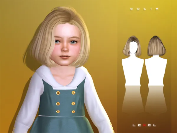 Alpha LEXEL Yulia toddler hairstyle - The Sims 4 Custom Content