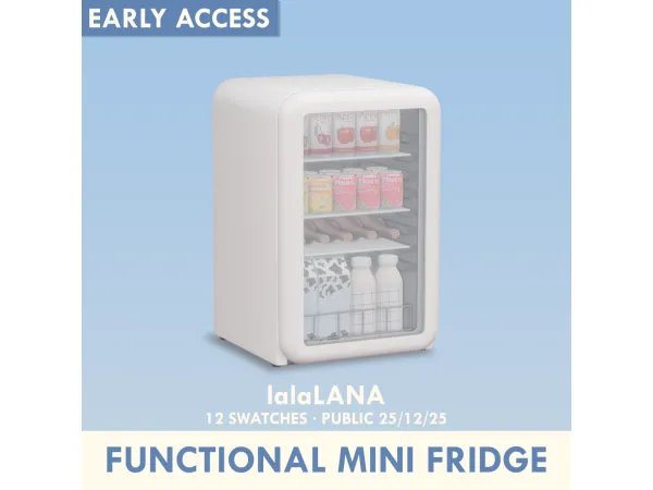 Maxis Match 2512 Functional Mini Fridge - The Sims 4 Custom Content