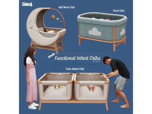 Mix Functional Infant Cribs - The Sims 4 Custom Content
