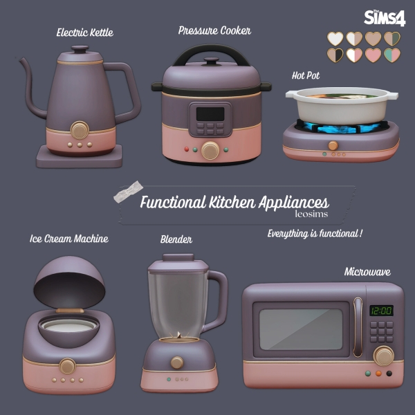 Mix Functional Kitchen Appliances by leosims4cc - The Sims 4 Custom Content