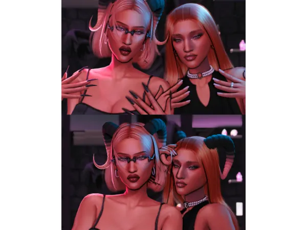 Alpha Townie makeover Caliente Sisters by jaealisims - The Sims 4 Custom Content