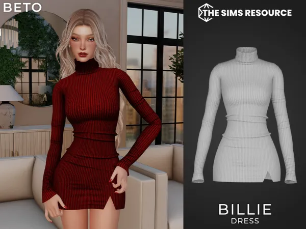 Alpha Billie (Dress) by Beto_ae0 - The Sims 4 Custom Content