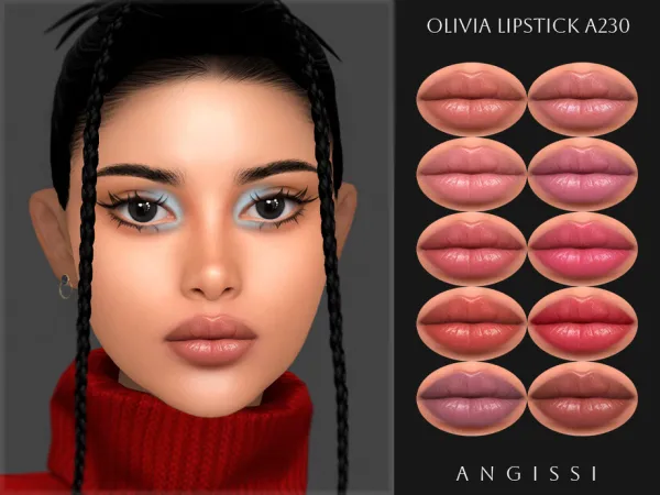 Sims 4 Olivia Lipstick A230 by ANGISSI