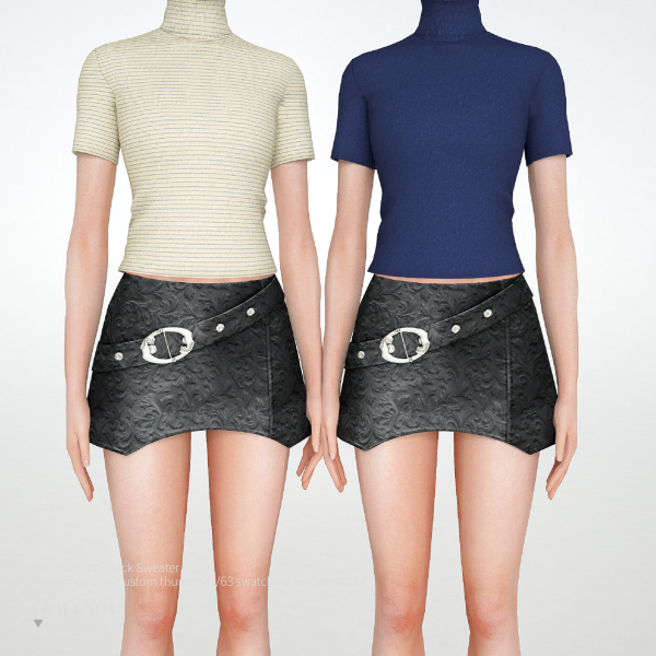 Alpha Miu Miu Turtleneck Sweater by simsfinds - The Sims 4 Custom Content