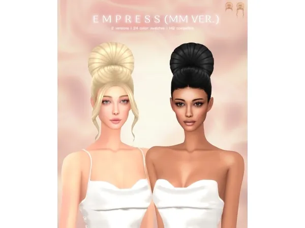 Maxis Match Empress Hairstyle (MM Ver) - The Sims 4 Custom Content
