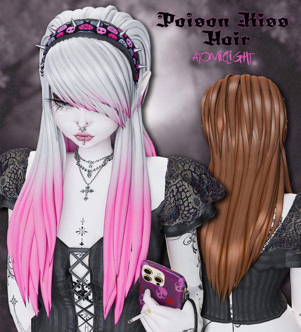 Maxis Match Poison Kiss Hair by simsfinds - The Sims 4 Custom Content