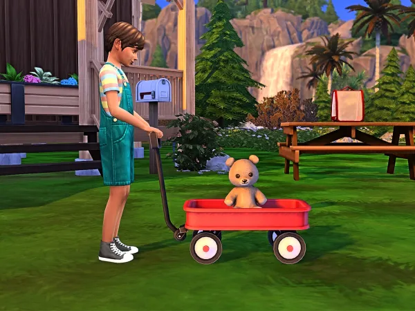 Alpha Animated Toy Wagon - The Sims 4 Custom Content