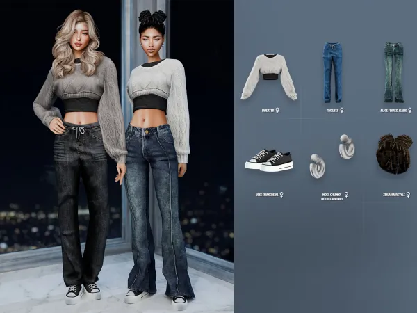 Alpha Knot Over It Female 1 - The Sims 4 Custom Content