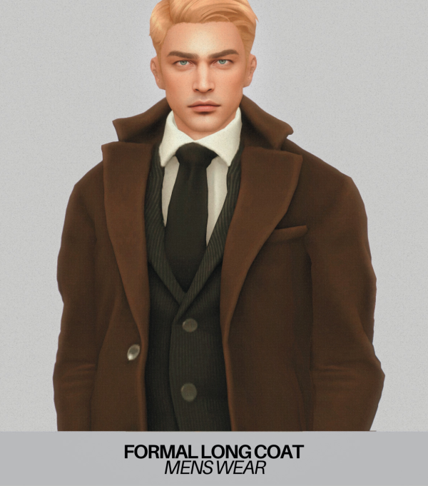 Maxis Match Formal Long Coat by simsfinds - The Sims 4 Custom Content