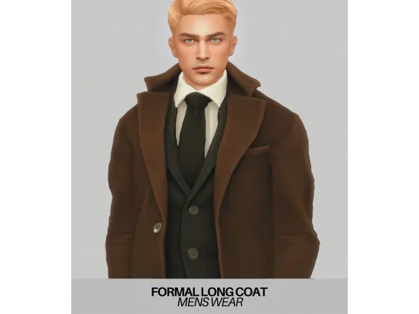 Maxis Match Formal Long Coat by XXXBABYDOLL - The Sims 4 Custom Content