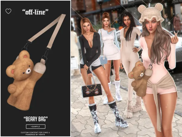 Alpha Beary Bag - The Sims 4 Custom Content