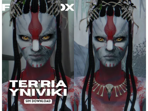 Mix Ter'ria Yniviki AVATAR NA'VI - The Sims 4 Custom Content