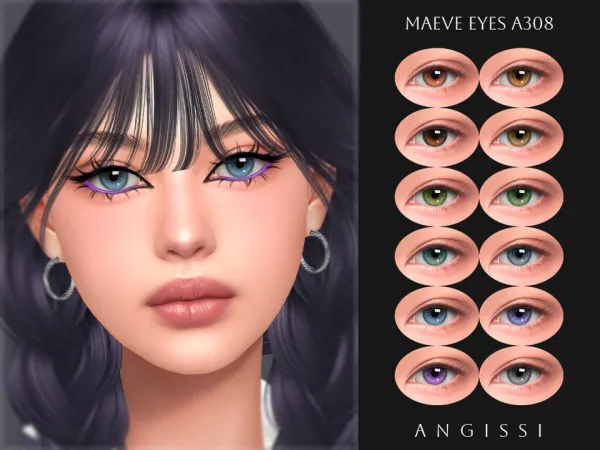 Sims 4 Maeve Eyes A308 by ANGISSI