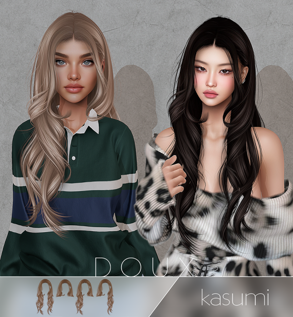 Alpha Doux New Release Kasumi by douxhair - The Sims 4 Custom Content