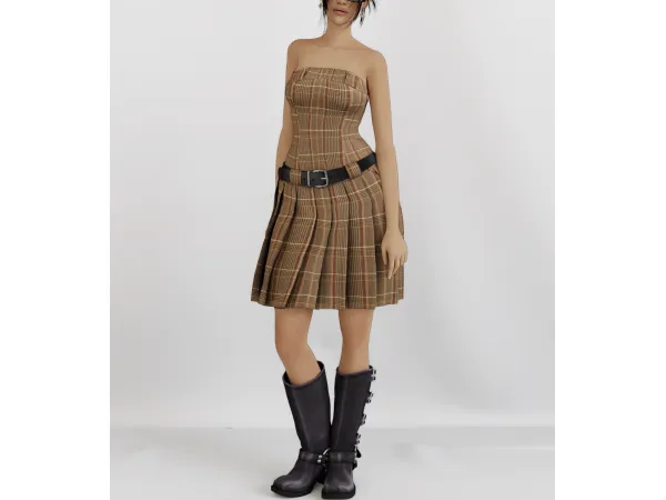Sims 4 aldari bandeau midi dress by delicious things