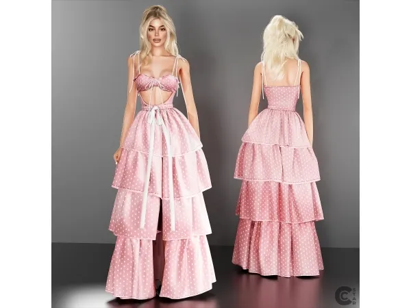 Tiered Tulle Cutout Dress - cool_content_star