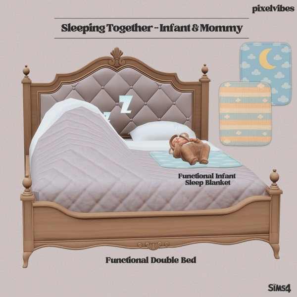 Mix Sleeping Together Mommy Infant by pixelvibes - The Sims 4 Custom Content