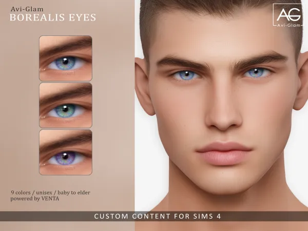 Alpha Borealis Eyes avi glam - The Sims 4 Custom Content
