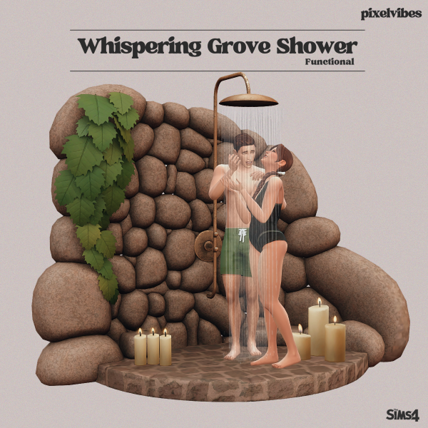 Mix Whispering Grove Shower by pixelvibes - The Sims 4 Custom Content